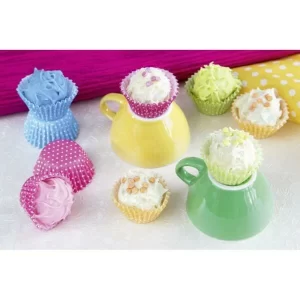 Städter Papierform Retro Ø 2,4/3,4 Cm / H 1,8 Cm Bunt Für Muffin-Konf 100 Stück 15