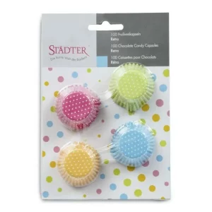 Städter Papierform Retro Ø 2,4/3,4 Cm / H 1,8 Cm Bunt Für Muffin-Konf 100 Stück 19