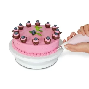 Städter Tortendeko Tortenplatte Ø 27,5 Cm / H 7 Cm Weiß Drehbar 12