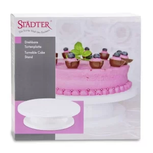 Städter Tortendeko Tortenplatte Ø 27,5 Cm / H 7 Cm Weiß Drehbar 8