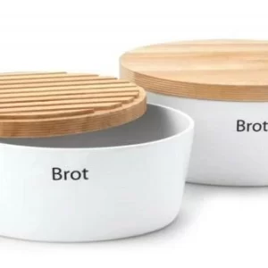 Continenta Brottopf Oval Aus Keramik Mit Holzdeckel 36 X 23 X 13,5 Cm 7