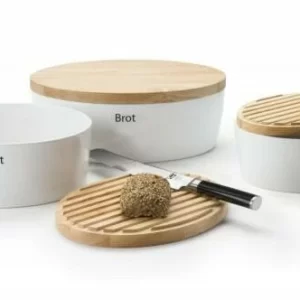 Continenta Brottopf Oval Aus Keramik Mit Holzdeckel 36 X 23 X 13,5 Cm 9