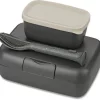 Koziol Lunch Box Candy Ready Mit Besteck-Set In Grau 11