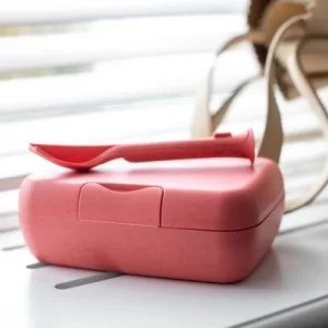 Koziol Lunch Box Candy Ready Mit Besteck-Set In Coral 15