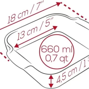 Appolia Auflaufform Quadratisch In Schiefergrau 18 Cm / 0,66 Liter 36