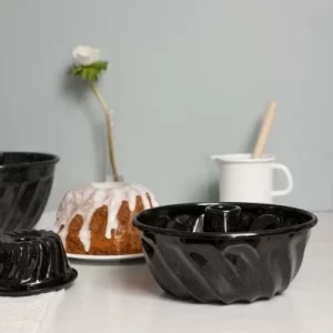 Riess Emaille Riess Gugelhupfform Aus Emaille In Schwarz 22 Cm 13