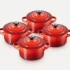 Le Creuset Mini-Cocotte Kirschrot, 4er-Set 19